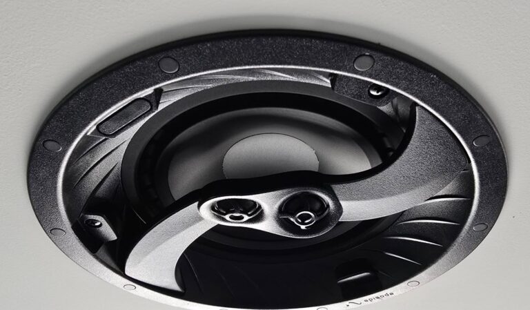 Stereo from single speaker for bathroom.