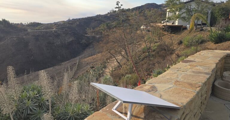Temporary internet solution for Topanga residents. Connected STARLINK to main house Wi-Fi mesh system. No words, everything ashes around.
